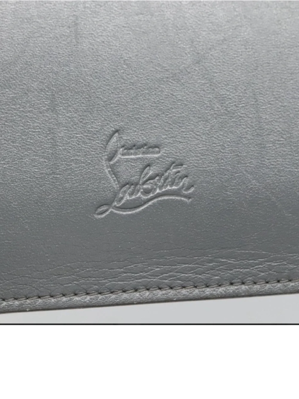 Christian Louboutin Gray Stud-Detail Top-Handle Briefcase